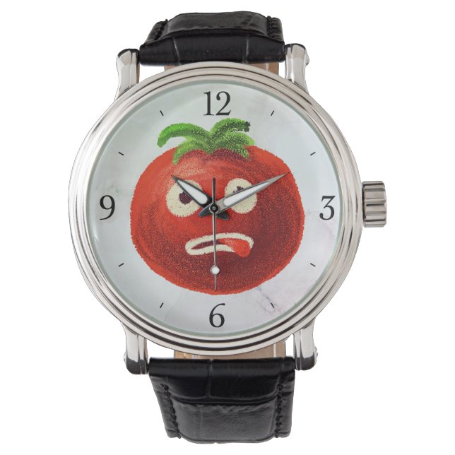 Kawaii Tomato Cute Funny Cartoon Vegetable Watch (Front)