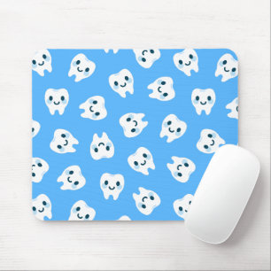 Kawaii Tooth Character Pattern Mouse Pad