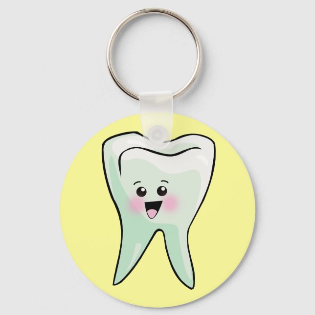 Kawaii Tooth Dental Art Keychain (Front)