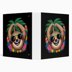 Kawaii Tropical Sloth – Cute Summer Vibes Rainbow Binder