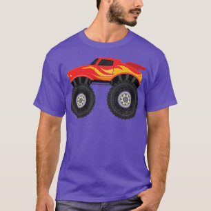 Kawaii Truck Cars 4x4 Crushing Red Monster Truck L T-Shirt