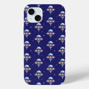 Kawaii UFO pattern iPhone 15 Mini Case