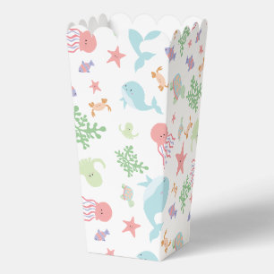 Kawaii Under the Sea Baby Shower Neutral Pastel  Favor Box