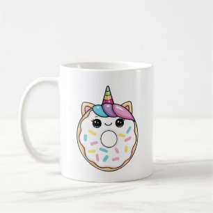 Kawaii unicorn donut  coffee mug