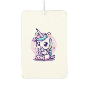 Kawaii Unicorn eating Ramen Noodle Soup Cute Graph Air Freshener