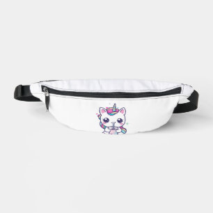Kawaii Unicorn eating Ramen Noodle Soup Cute Graph Fanny Pack