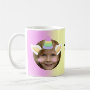 Kawaii Unicorn Purikura Style Customizable Coffee Mug