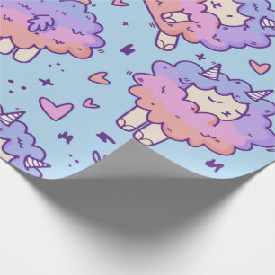 Kawaii Unicorn Sheep Wrapping Paper