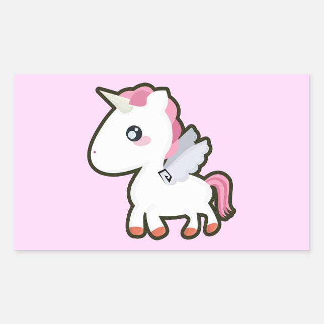 Kawaii Unicorn Sticker (Front)