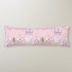 Kawaii Unicorn Toast & Milkshake – Pastel Body Pillow