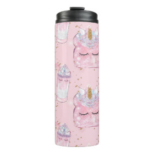 Kawaii Unicorn Toast & Milkshake – Pastel Thermal Tumbler