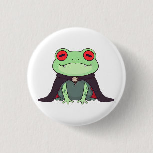 Kawaii Vampire Frog Halloween Cape 1 Inch Round Button