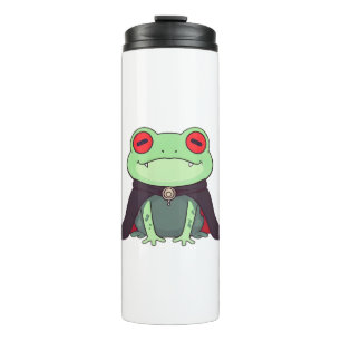 Kawaii Vampire Frog Halloween Cape Thermal Tumbler