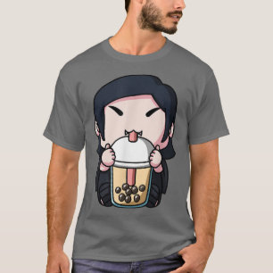 Kawaii Vampire Halloween Boba Milk Tea Bubble Tea T-Shirt