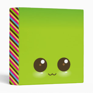 Kawaii vert font face au classeur