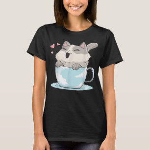 Kawaii Vintage Style Japenese Ramen Cat T-Shirt