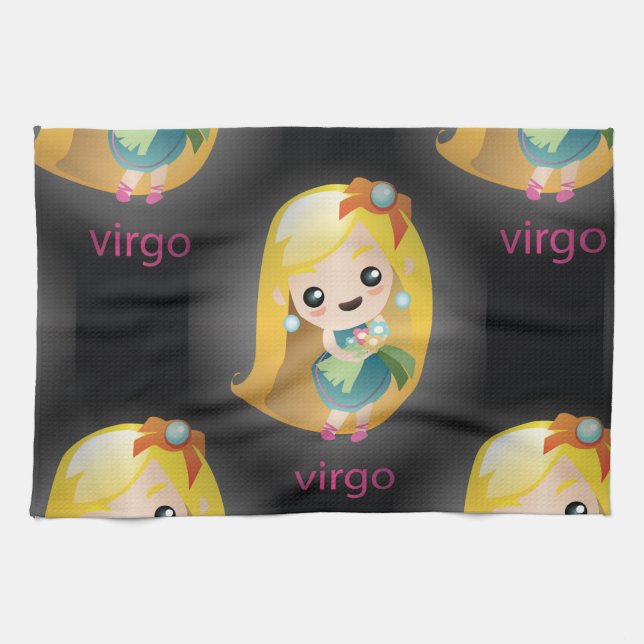 kawaii virgo kitchen towel (Horizontal)