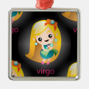 kawaii virgo metal ornament