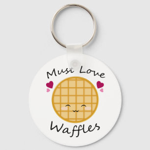 Kawaii Waffle Keychain