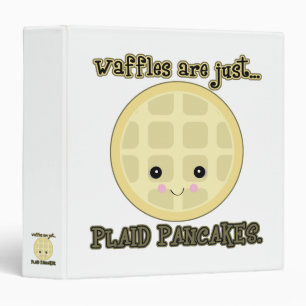 kawaii waffles are just plaid pancakes binder
