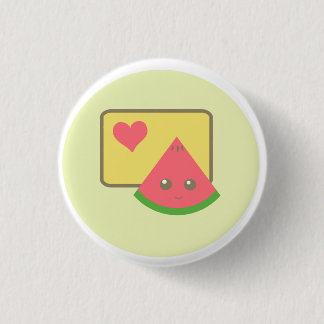 kawaii watermelon button badge