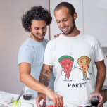 Kawaii Watermelon Pizza Party Food Lover Unisex T-Shirt<br><div class="desc">Unisex t-shirt with a Kawaii watermelon and pizza slice holding hands. The word Party underneath. Watermelon is a great summer picnic fruit or for any occasion. Event apparel for a birthday, anniversary, kids party, picnic, family, Christmas, friends, mom, dad, brother, sister, boy, girl, men, women humour clothing when you change...</div>