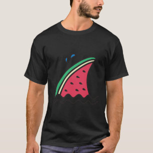 Kawaii Watermelon Shark Fin Funny Family Summer Va T-Shirt