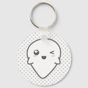 Kawaii Winking Ghost Keychain