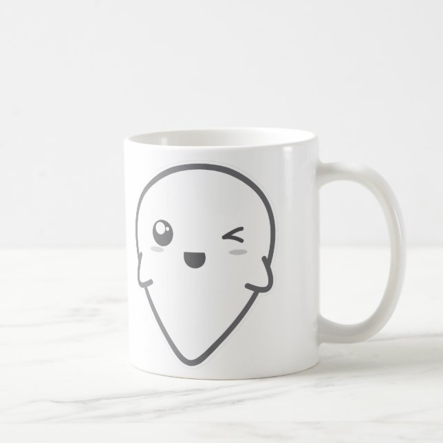 Kawaii Winking Ghost Mug (Right)