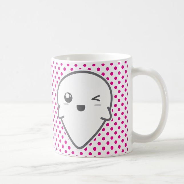 Kawaii Winking Ghost Mug (Right)