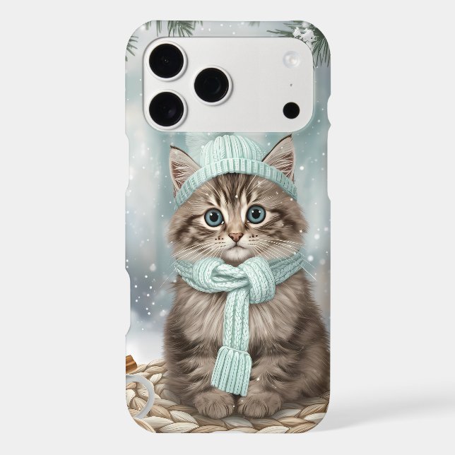 Kawaii Winter Cat Phone Case | iPhone Version  (Verso)