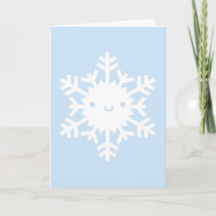 Kawaii Winter Snowflake Holiday Card