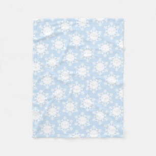 Kawaii Winter Snowflakes Fleece Blanket