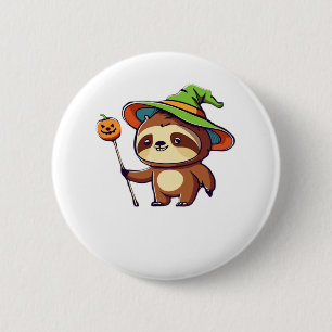 kawaii witch sloth Classic T-Shirt 2 Inch Round Button