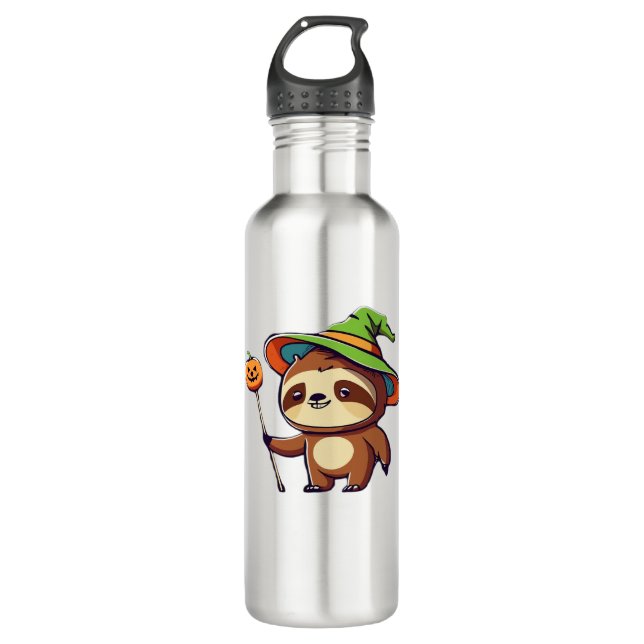 kawaii witch sloth Classic T-Shirt 710 Ml Water Bottle (Front)
