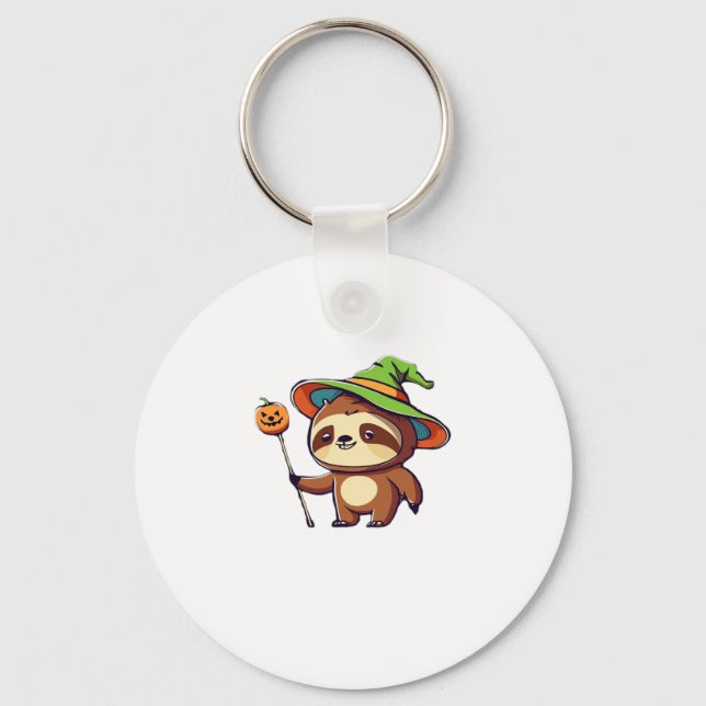 kawaii witch sloth Classic T-Shirt Keychain (Front)
