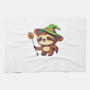 kawaii witch sloth Classic T-Shirt Kitchen Towel