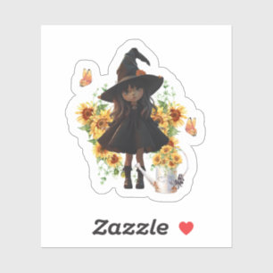 Kawaii Witch with Girassols