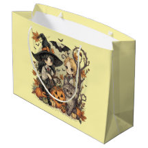 Kawaii witches with Gatinho and Abóbora