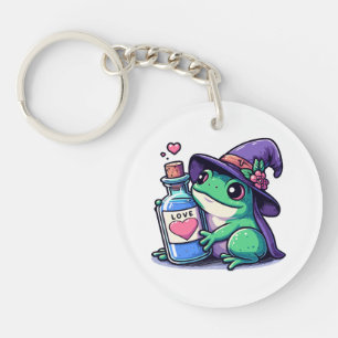 Kawaii witchy love potion keychain
