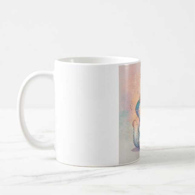 Kawaii Wizard Cat with Magic Potion | Whimsical Wa Coffee Mug (Left)