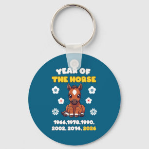 Kawaii Year Of Horse Chinese Zodiac 2026 Animal  Keychain