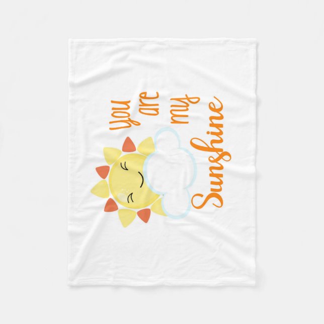 Kawaii You are my Sunshine Baby Fleece Blanket (Front)