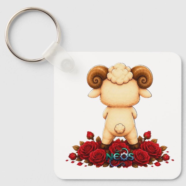 Kawaii Zodiac Neos Aries Keychain (Front)