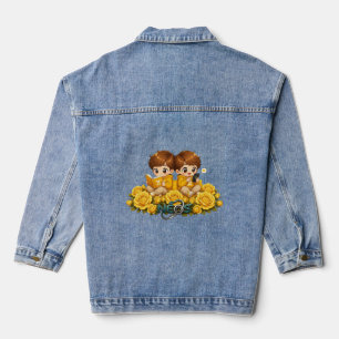 Kawaii Zodiac Neos Gemini Denim Jacket