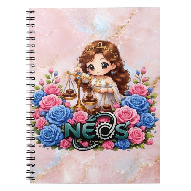 Kawaii Zodiac Neos Libra Notebook (Front)