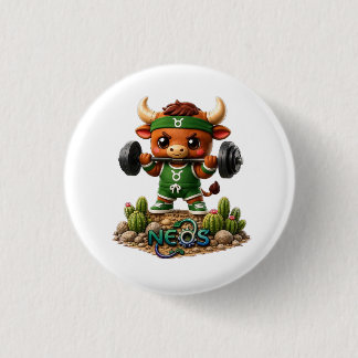 Kawaii Zodiac Neos Taurus 1 Inch Round Button