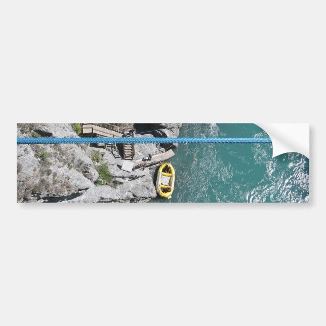 Kawarau Bridge Bungy POV, Queenstown, New Zealand Bumper Sticker (Front)