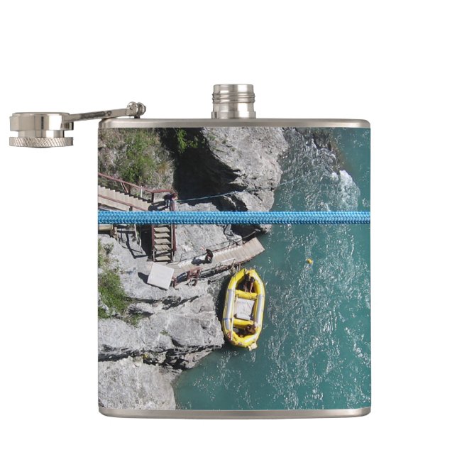 Kawarau Bridge Bungy POV, Queenstown, New Zealand Hip Flask (Opened)