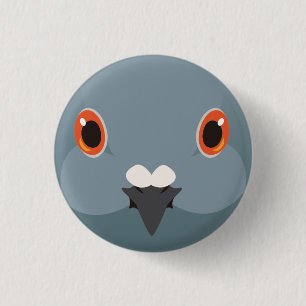 Kawaravat-Rock dove 1 Inch Round Button